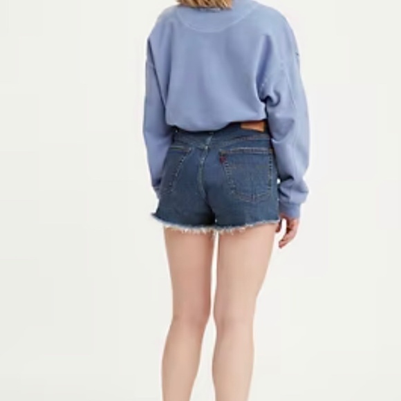 Levi 501 High-Rise Denim Jean Shorts, 25 - Picture 3 of 12